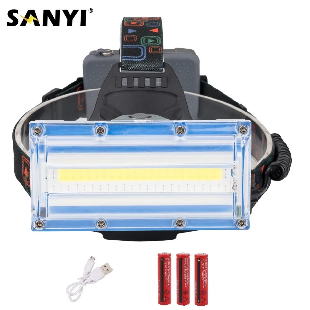 Sanyi COB LED Headlamp Headlight USB Rechargeable Head Torch Flashlight Frontal Head Lamp Red Blue Running Safety Warning Light
Sanyi COB LED Headlamp Headlight USB Rechargeable Head Torch Flashlight Frontal Head Lamp Red Blue Running Safety Warning Light