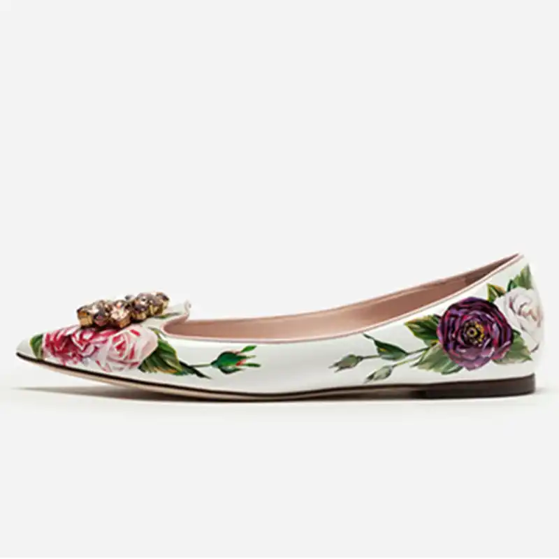 floral pumps low heel