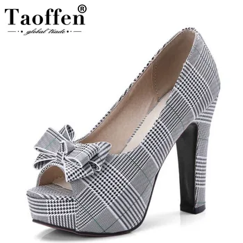 TAOFFEN Size 32-43 Chic Women Platform Bowknot High Heel Shoes Women Peep Toe Bowtie Spike Heel Pumps Office Ladies Footwear
TAOFFEN Size 32-43 Chic Women Platform Bowknot High Heel Shoes Women Peep Toe Bowtie Spike Heel Pumps Office Ladies Footwear