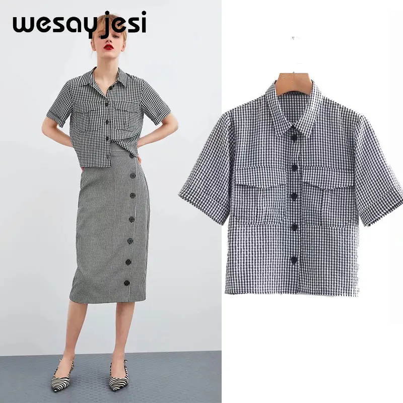 2019 womens tops and blouses striped streetwear blouse shirt short sleeve plaid turn down collar women summer tops blouse women
2019 womens tops and blouses striped streetwear blouse shirt short sleeve plaid turn down collar women summer tops blouse women