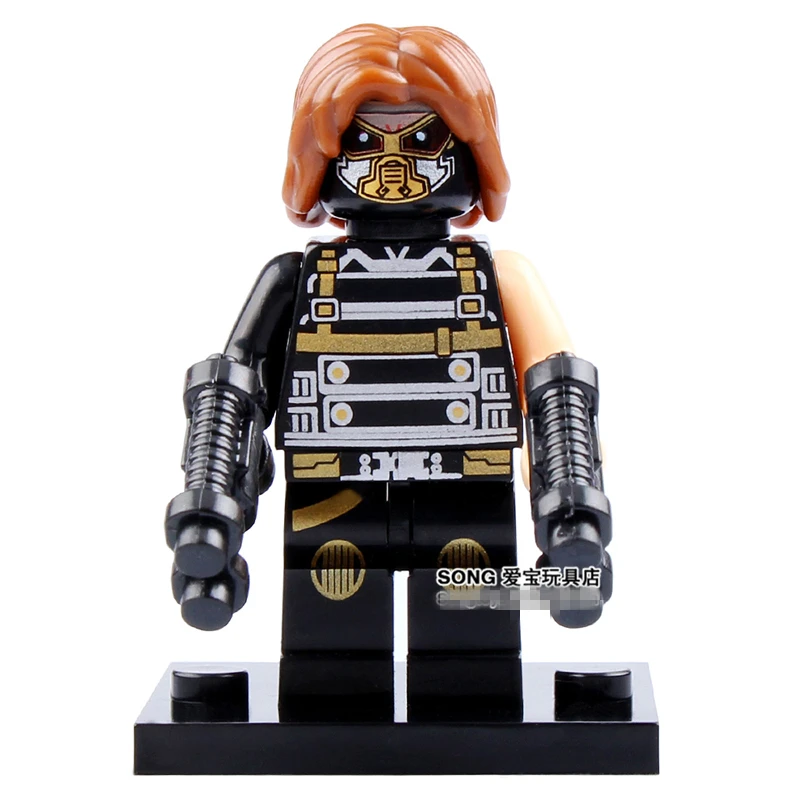 Single Sale Winter Soldier Bucky with Double Guns Super Heroes Avengers minifig Assemble Model Building Blocks Kids Toys Gift
Single Sale Winter Soldier Bucky with Double Guns Super Heroes Avengers minifig Assemble Model Building Blocks Kids Toys Gift