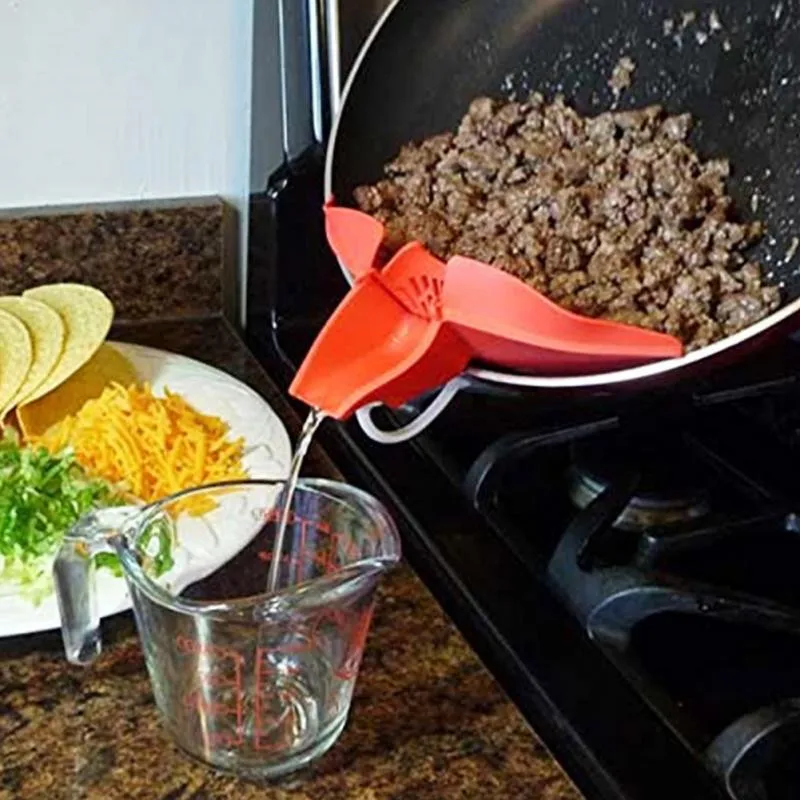 Houseware-Kitchen-Gadget-Tools-Silicone-Soup-Funnel-Water-Deflector-Cooking-Tool
