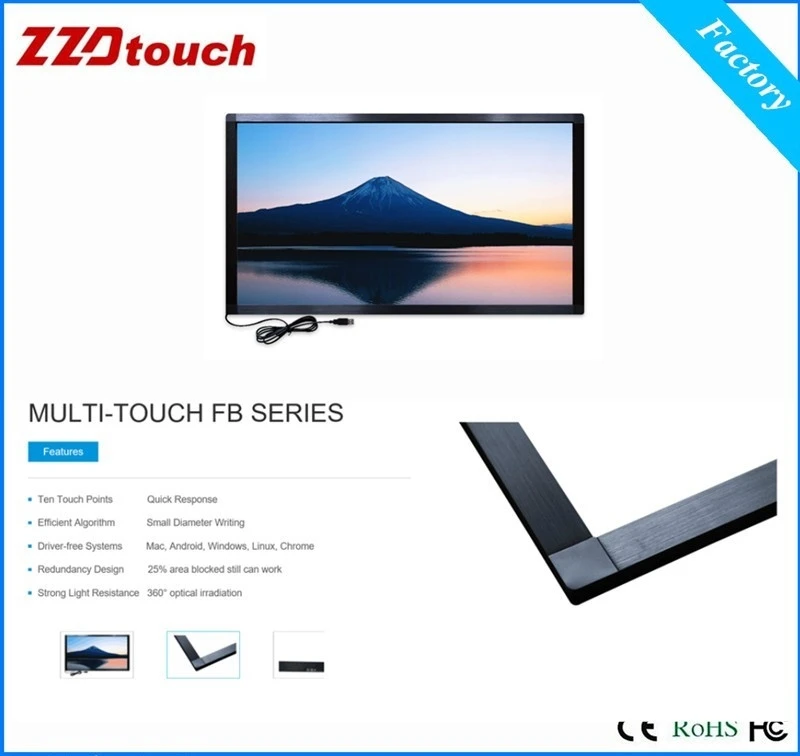 ZZDtouch 48 inch IR touch frame 10 points usb infrared touch screen panel multi touchscreen for touch table monitor tv pc
ZZDtouch 48 inch IR touch frame 10 points usb infrared touch screen panel multi touchscreen for touch table monitor tv pc