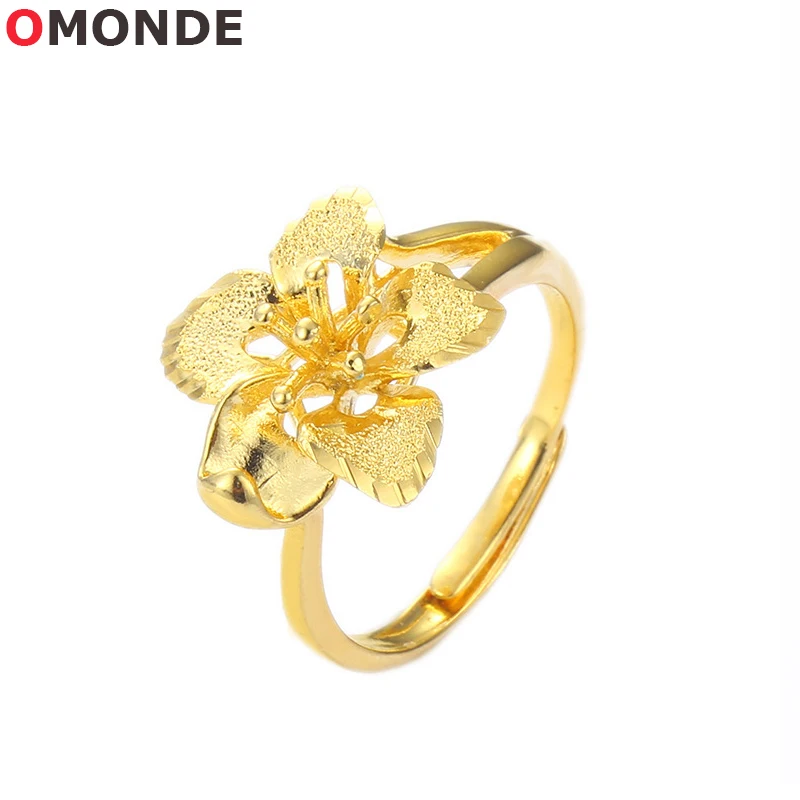 OMONDE Women Gold Color Burst Bloom Flower Rings Adjustable Size Finger Ring for Female Girl Friend Wedding Engagement Jewelery
OMONDE Women Gold Color Burst Bloom Flower Rings Adjustable Size Finger Ring for Female Girl Friend Wedding Engagement Jewelery