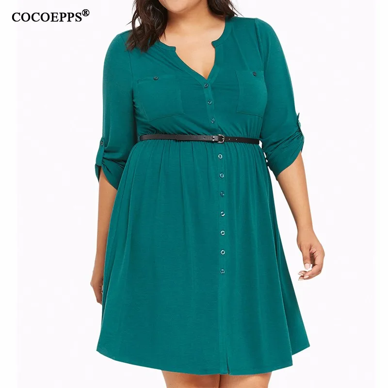 5XL 6XL Plus Size Loose Dress Women Fashion 2018 Summer Big size Casual Dresses Solid V-neck Office Work Wear Vestidos with Belt
5XL 6XL Plus Size Loose Dress Women Fashion 2018 Summer Big size Casual Dresses Solid V-neck Office Work Wear Vestidos with Belt