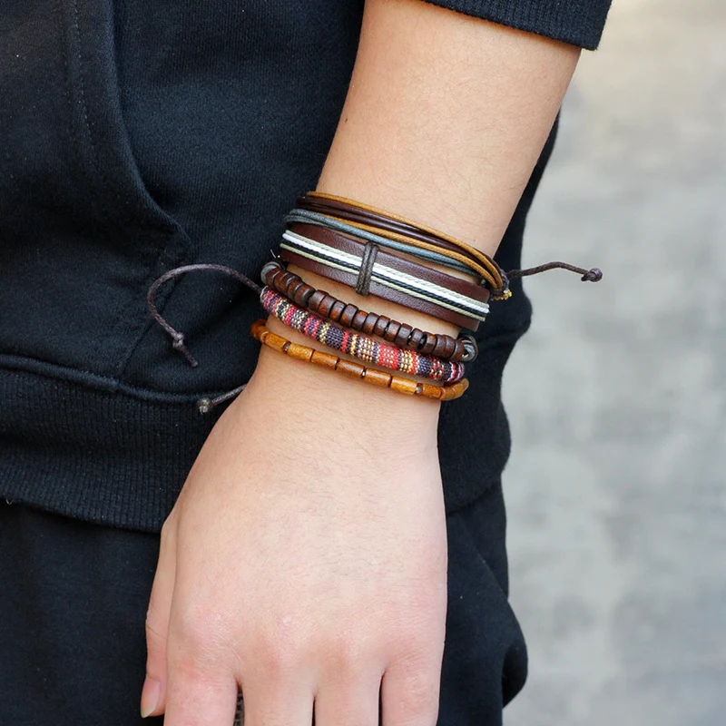 FUNIQUE 2018 Multi-layer Male Punk Rock Bracelets & Bangle Men Leather Vintage Bracelets Pulseira Masculina Jewelry Boyfriend
FUNIQUE 2018 Multi-layer Male Punk Rock Bracelets & Bangle Men Leather Vintage Bracelets Pulseira Masculina Jewelry Boyfriend