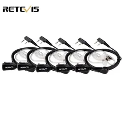 5 шт. Retevis микрофон PTT воздушная акустика трубка портативная рация с наушниками гарнитура для Kenwood радио Baofeng UV-5R Retevis H777 RT22 RT80 C9003