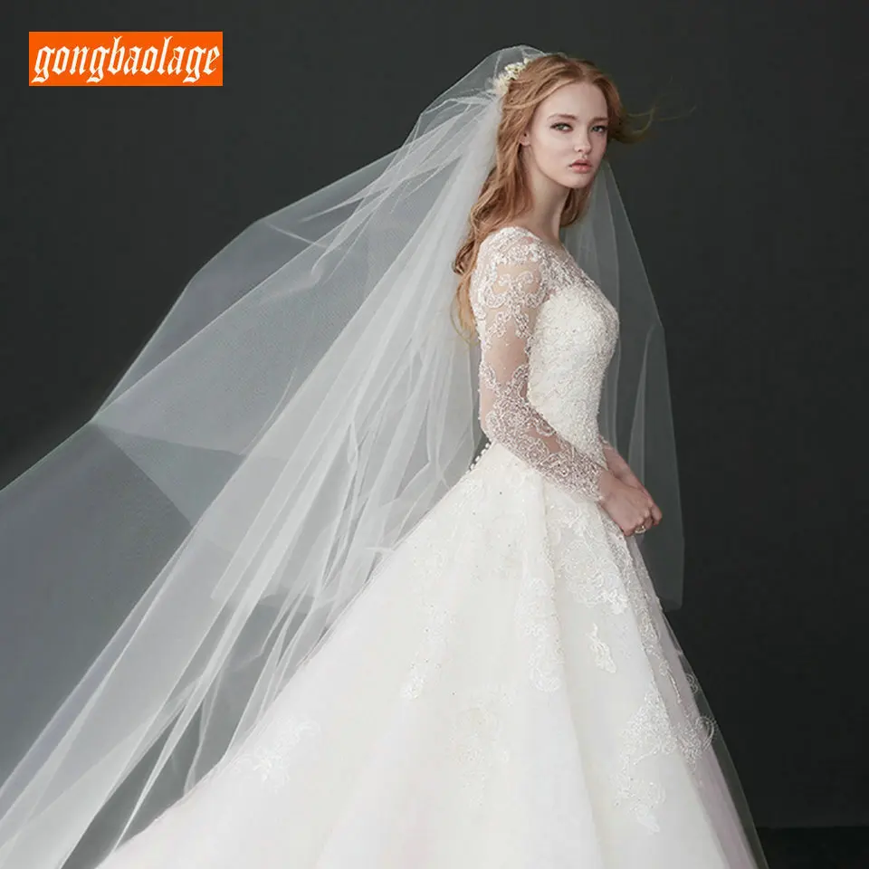Gorgeous 3 Meter Ivory Bridal Veils Tulle Soft Cathedral White Bride Veil With comb 2019 300cm Long Wedding Accessories In Stock
Gorgeous 3 Meter Ivory Bridal Veils Tulle Soft Cathedral White Bride Veil With comb 2019 300cm Long Wedding Accessories In Stock