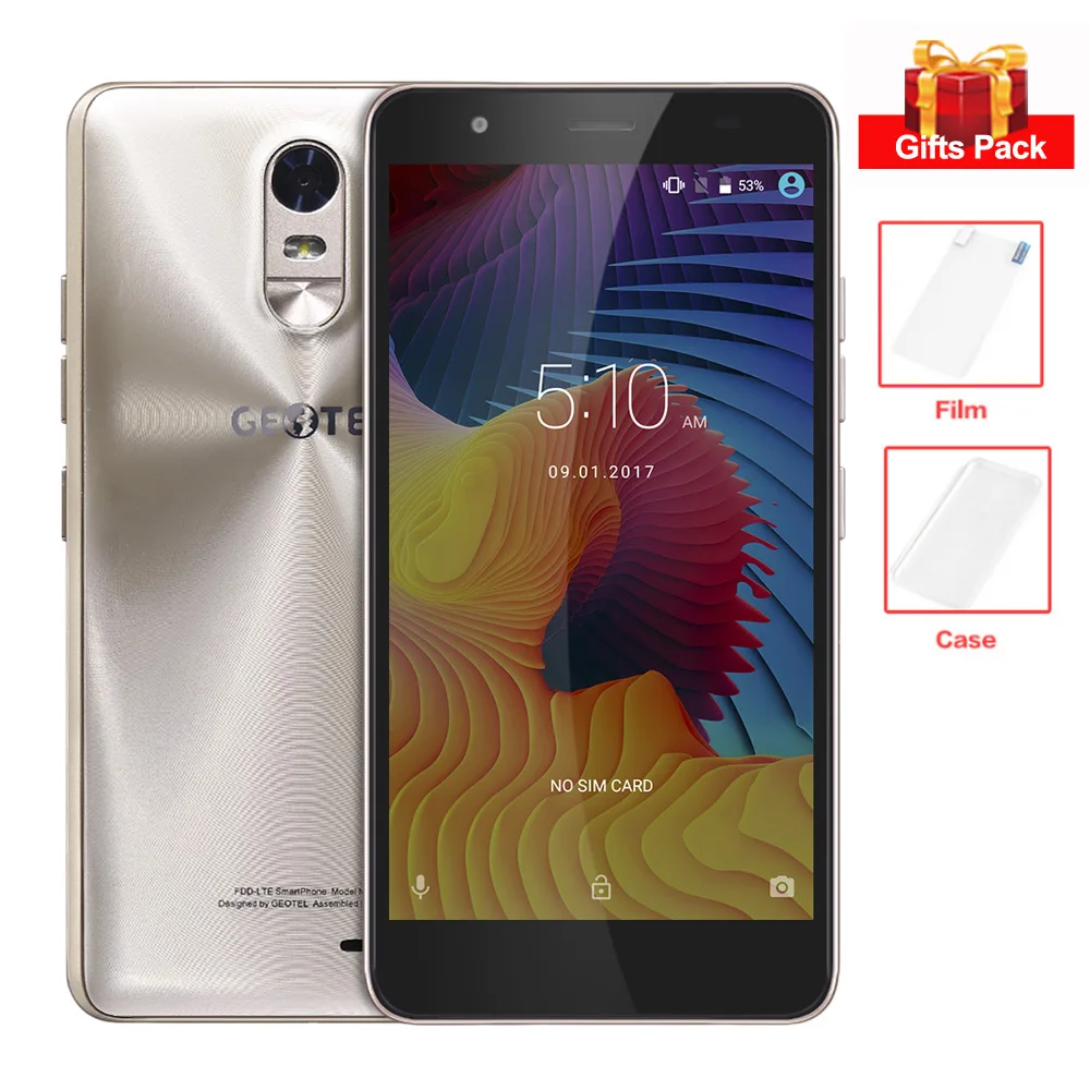 Оригинальный Geotel Note 5 ''Двойной Wi-Fi 4 г LTE смартфон 3 ГБ + 16 3200 мАч MT6737 ядра 8MP