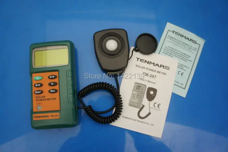 Tenmars TM-207 BTU Solar Power Meter Radiation Energy Tester Rm Sensor