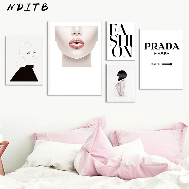 Fashion Girl Wall Art Canvas Poster Print Pink Lips Minimalist Painting Nordic Decoration Pictures Modern Living Room Decor
Fashion Girl Wall Art Canvas Poster Print Pink Lips Minimalist Painting Nordic Decoration Pictures Modern Living Room Decor