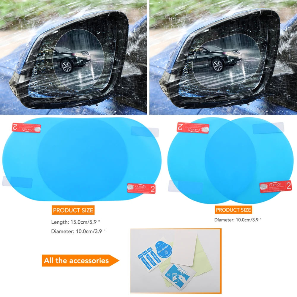 2PCS/Set Anti Fog Car Mirror Window Clear Film Car Rearview Mirror Protective Film Waterproof Rainproof Car Sticker
2PCS/Set Anti Fog Car Mirror Window Clear Film Car Rearview Mirror Protective Film Waterproof Rainproof Car Sticker