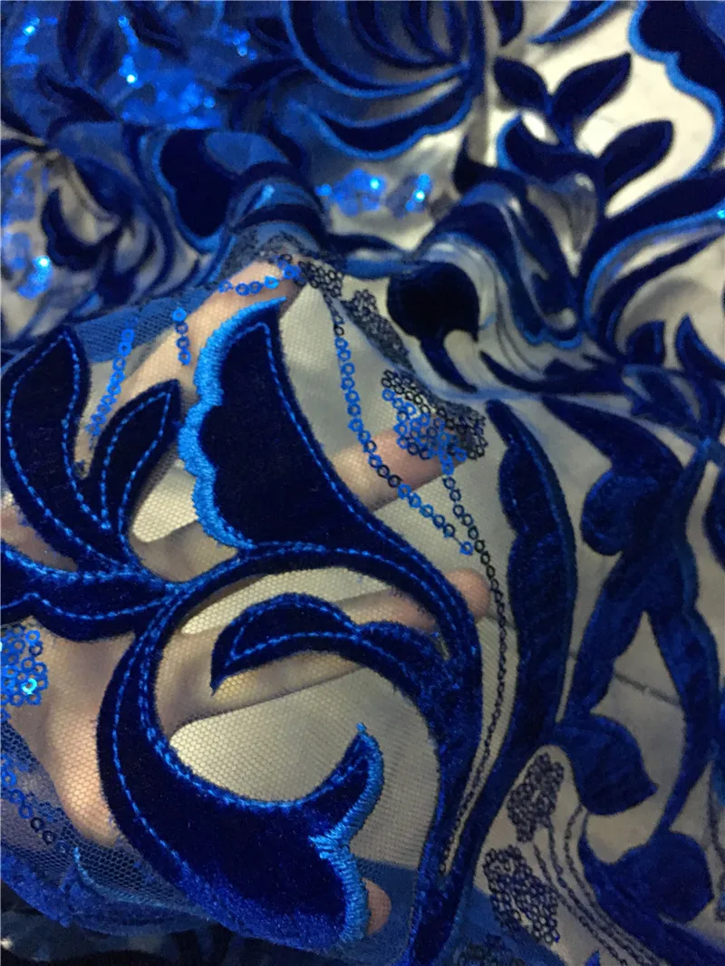 Royal Blue African Lace Fabric High Quality French Velvet Lace Fabric With Sequins Lace Fabric For Wedding Party BZL-82703
Royal Blue African Lace Fabric High Quality French Velvet Lace Fabric With Sequins Lace Fabric For Wedding Party BZL-82703
