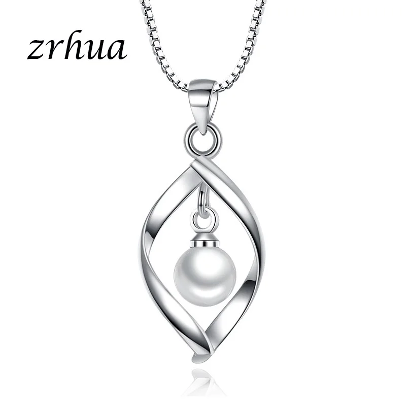 ZRHUA Hot 925 Sterling Silver Necklace And Pendants Jewelry For Women With Box Chain Luxurious Big Pearl Stone Accessories
ZRHUA Hot 925 Sterling Silver Necklace And Pendants Jewelry For Women With Box Chain Luxurious Big Pearl Stone Accessories