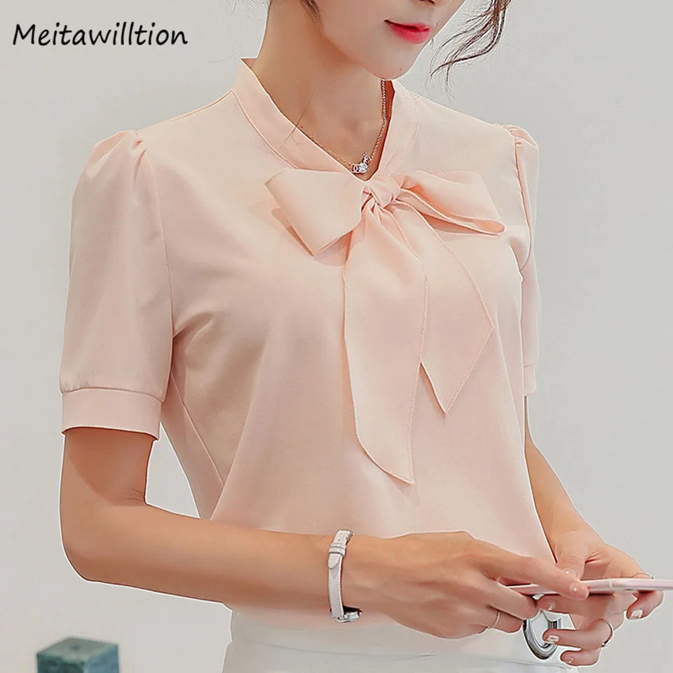 New 2018 Summer Spring Women Chiffon Blouse Ladies Lace Up Short Sleeve Chiffon Shirts Female Office Shirt Bow Tie Up Tops
New 2018 Summer Spring Women Chiffon Blouse Ladies Lace Up Short Sleeve Chiffon Shirts Female Office Shirt Bow Tie Up Tops