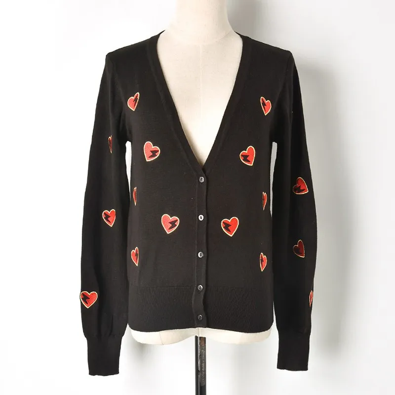 2019 Spring Autumn Embroidery Sweater V-neck Coats Cardigan Women Knitted Cute All Match Short Cardigans Thin Outwear Coat Mujer
2019 Spring Autumn Embroidery Sweater V-neck Coats Cardigan Women Knitted Cute All Match Short Cardigans Thin Outwear Coat Mujer