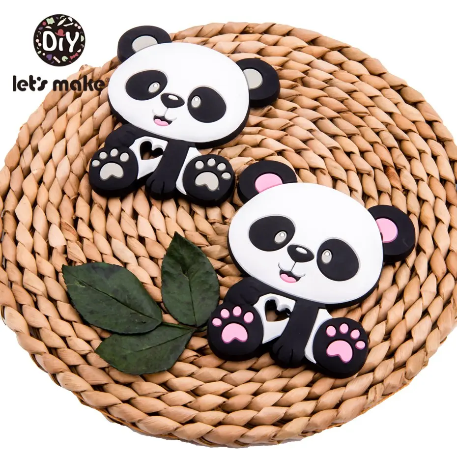 Let's Make 5pc Animal Panda Shaped Silicone Teether Baby Diy Necklace Accessories Food Grade Tiny Rod Baby Shower Gifts
Let's Make 5pc Animal Panda Shaped Silicone Teether Baby Diy Necklace Accessories Food Grade Tiny Rod Baby Shower Gifts
