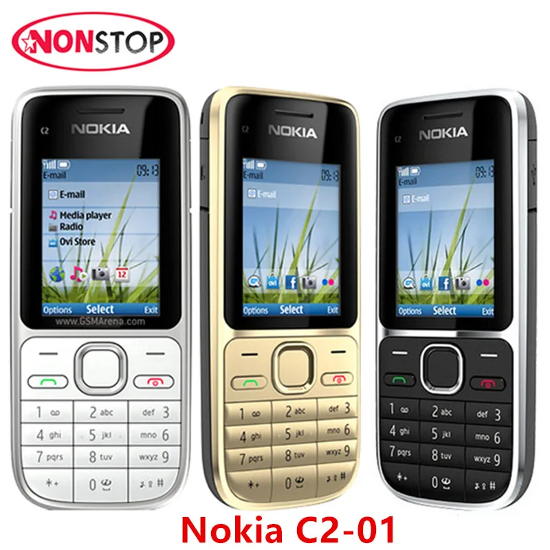 Nokia C2-01 Original Unlocked Mobile Phone C2 GSM/WCDMA 3.15MP Camera 3G Arabic/Hebrew/Russian keyboard phone Free Shipping
Nokia C2-01 Original Unlocked Mobile Phone C2 GSM/WCDMA 3.15MP Camera 3G Arabic/Hebrew/Russian keyboard phone Free Shipping
