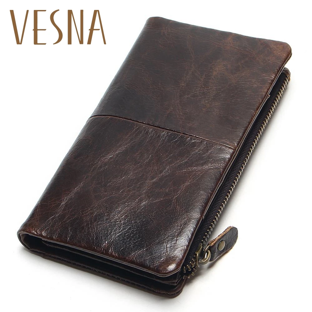 2015 New Luxury Vintage Retro 100% Genuine Oil Wax Leather Cowhide Men Long Wallet Wallets Coin Purse Clutch With Zipper For Men
2015 New Luxury Vintage Retro 100% Genuine Oil Wax Leather Cowhide Men Long Wallet Wallets Coin Purse Clutch With Zipper For Men