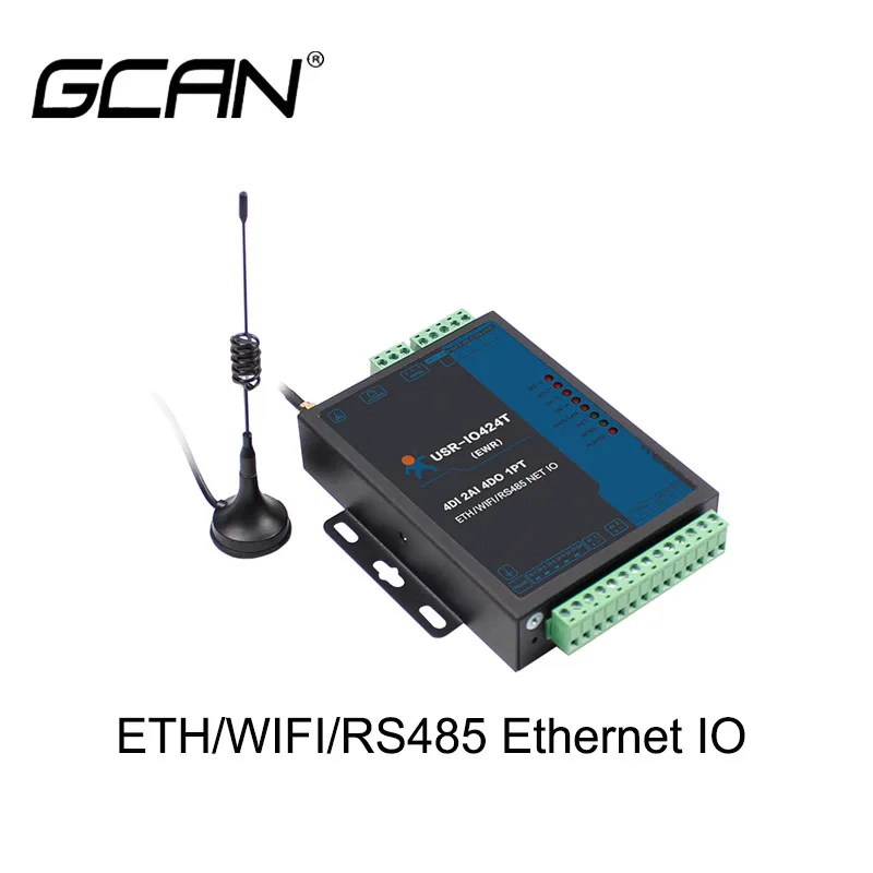 Industrial 4-way Network Remote IO controller with 4 DI + 2 AI + 4 DO + 1 PT Support LAN/WIFI, RS485, GPRS Remote Control
Industrial 4-way Network Remote IO controller with 4 DI + 2 AI + 4 DO + 1 PT Support LAN/WIFI, RS485, GPRS Remote Control