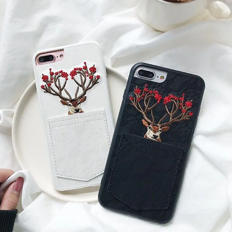 Retro Lace Christmas Embroidery Sika Deer Elk Soft TPU cover case for iphone 6 6S 7 8 plus X XS XR Max Card wallet phone couqe
Retro Lace Christmas Embroidery Sika Deer Elk Soft TPU cover case for iphone 6 6S 7 8 plus X XS XR Max Card wallet phone couqe