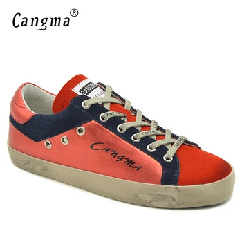 CANGMA Women Retro Brand Flats Cow Suede Shoes Genuine Leather Sneakers Red Shoes Female Brand Footwear Girls Trainers Plus Size
CANGMA Women Retro Brand Flats Cow Suede Shoes Genuine Leather Sneakers Red Shoes Female Brand Footwear Girls Trainers Plus Size