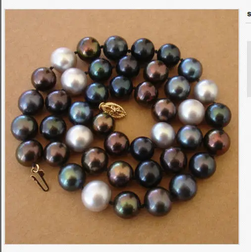 sunning9-10mm AAA natural south sea black red multicolor pearl necklace 
sunning9-10mm AAA natural south sea black red multicolor pearl necklace