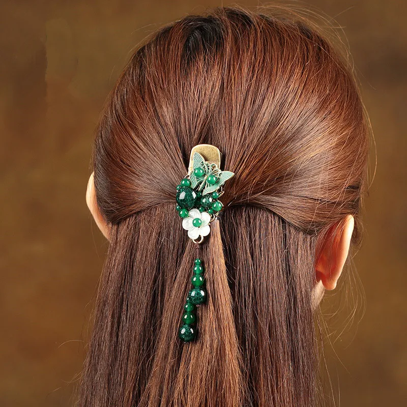 Vintage handmade Hair Jewelry metal butterfly Hair Claws agate Hair Clip For Women Girls Fashion Jewelry Accessories
Vintage handmade Hair Jewelry metal butterfly Hair Claws agate Hair Clip For Women Girls Fashion Jewelry Accessories
