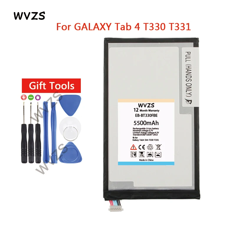 wvzs 5500mAh Replacement Battery EB-BT330FBE For Samsung Galaxy Tab 4 8.0 T330 T331 T331C T335 SM-T330 SM-T331 SM-T335
wvzs 5500mAh Replacement Battery EB-BT330FBE For Samsung Galaxy Tab 4 8.0 T330 T331 T331C T335 SM-T330 SM-T331 SM-T335