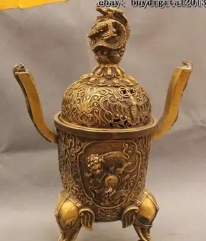 15"Marked Chinese Folk Copper Dragon Elephant Lion Incense Burner Censer Statue
15"Marked Chinese Folk Copper Dragon Elephant Lion Incense Burner Censer Statue