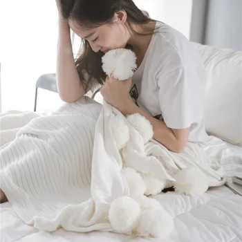 Cotton Wool Knitted Thread Blanket Air Condition Blanket With Cute Hairball Kids Adult Available Bed Cover Decoration
Cotton Wool Knitted Thread Blanket Air Condition Blanket With Cute Hairball Kids Adult Available Bed Cover Decoration