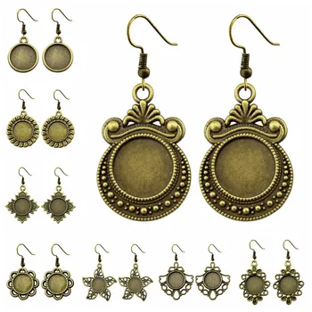 5 Pairs Fit 12mm Round Shape Glass Cabochon Antique Bronze Color Zinc Alloy Dangle Earrings Hooks Cabochon Base Setting
5 Pairs Fit 12mm Round Shape Glass Cabochon Antique Bronze Color Zinc Alloy Dangle Earrings Hooks Cabochon Base Setting