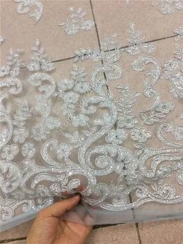 5yards /lot BZL-72724 glued glitter tulle mesh lace fabric for wedding dress in light blue mesh clear white glitter
5yards /lot BZL-72724 glued glitter tulle mesh lace fabric for wedding dress in light blue mesh clear white glitter