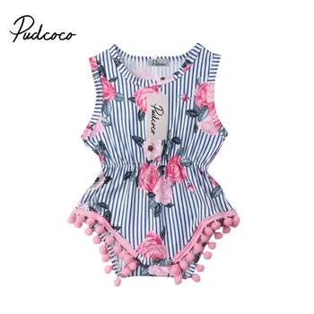 New Baby Girl Tassel Romper Summer Infant Baby Girls Floral Pom Pom Romper Jumpsuit Sunsuit Outfits 0-18M
New Baby Girl Tassel Romper Summer Infant Baby Girls Floral Pom Pom Romper Jumpsuit Sunsuit Outfits 0-18M