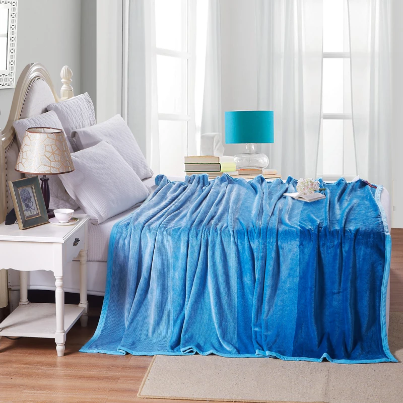 Fresh And Fashionable Sky Blue Color Gradient Blanket Sofa Bedding Throws Thin Smooth Super Soft Warm In Winter Christmas Gift
Fresh And Fashionable Sky Blue Color Gradient Blanket Sofa Bedding Throws Thin Smooth Super Soft Warm In Winter Christmas Gift
