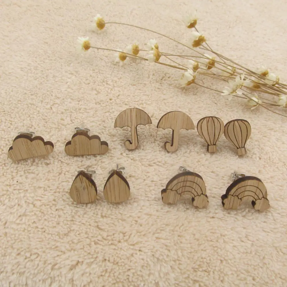 2018 Trendy Weather Cloud Stud Earrings Fashion Simple Rainbow Raindrop Hot air Balloon Umbrella Earring Party Jewelry
2018 Trendy Weather Cloud Stud Earrings Fashion Simple Rainbow Raindrop Hot air Balloon Umbrella Earring Party Jewelry