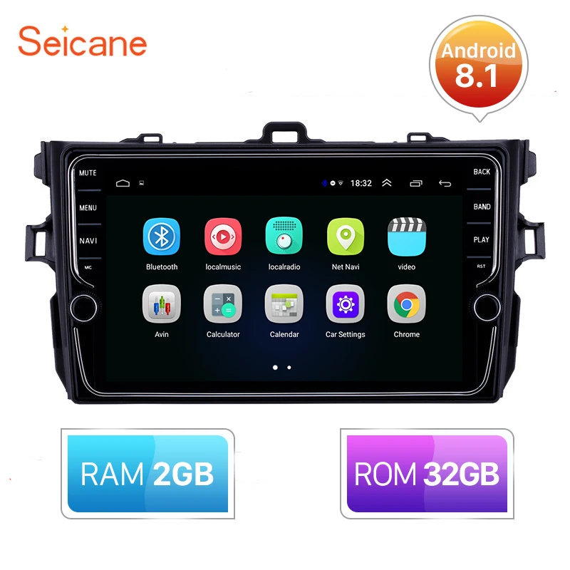Seicane Android 9.1 Ram 2GB Car multimedia player for Toyota Corolla 2006 2007 2008 2009-2012 Headunit Radio Car GPS Navigation
Seicane Android 9.1 Ram 2GB Car multimedia player for Toyota Corolla 2006 2007 2008 2009-2012 Headunit Radio Car GPS Navigation