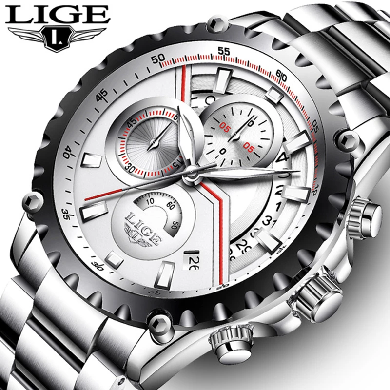 LIGE Watch Men Fashion Quartz Sport Clock Mens Watches Top Brand Luxury Full Steel Waterproof Business Watch Relogio Masculino
LIGE Watch Men Fashion Quartz Sport Clock Mens Watches Top Brand Luxury Full Steel Waterproof Business Watch Relogio Masculino