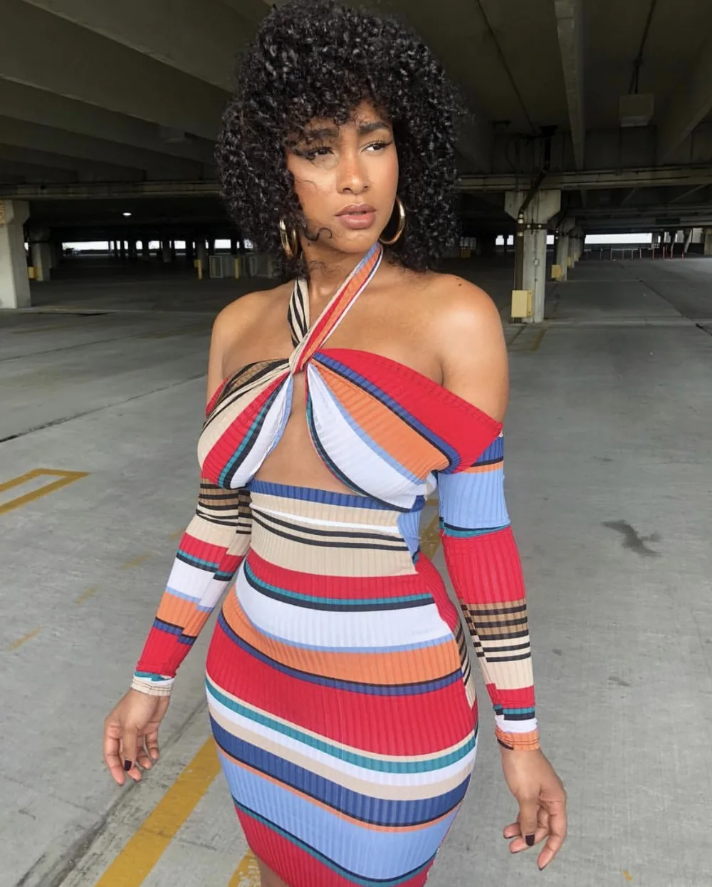2019 Women Sexy New Fashion Spring Vestidos Striped Dresses Ladies Bodycon Bandage Night Club Party 2 ways to wear Rib Outfits
2019 Women Sexy New Fashion Spring Vestidos Striped Dresses Ladies Bodycon Bandage Night Club Party 2 ways to wear Rib Outfits