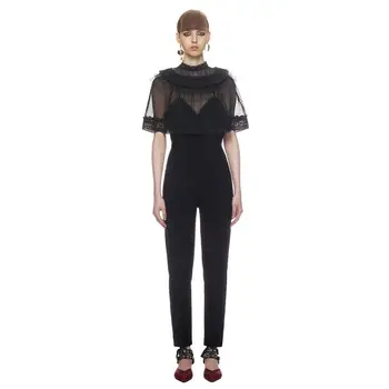 Hot Sale 2019 Jumpsuit Sexy Patchwork Cloak Spaghetti Strap Women Lace Temperament O Neck Night Club Party Bodysuit Jumpsuit
Hot Sale 2019 Jumpsuit Sexy Patchwork Cloak Spaghetti Strap Women Lace Temperament O Neck Night Club Party Bodysuit Jumpsuit