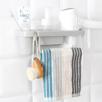 Wall Mounted Storage Rack Household Bathroom Toiletries Towel Toothbrush Holder Hair Dryer Bathroom Shelves
Wall Mounted Storage Rack Household Bathroom Toiletries Towel Toothbrush Holder Hair Dryer Bathroom Shelves