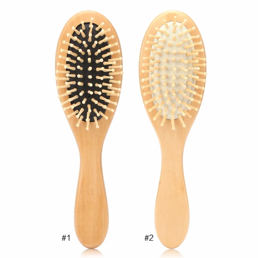 

Anti Static Natural Wooden Scalp Massage Hairbrush Comb Health Care Paddle Detangling Brush Hair Care Healthy Cushion Brush