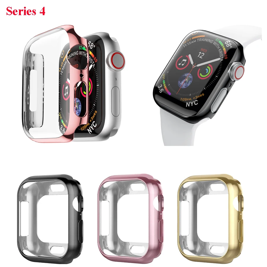 Silicone Case For Apple Watch Series 4 40MM 44MM Screen Protector Cover Full Colorful Plating Cover Shell Case 38MM 42M Series 3
Silicone Case For Apple Watch Series 4 40MM 44MM Screen Protector Cover Full Colorful Plating Cover Shell Case 38MM 42M Series 3