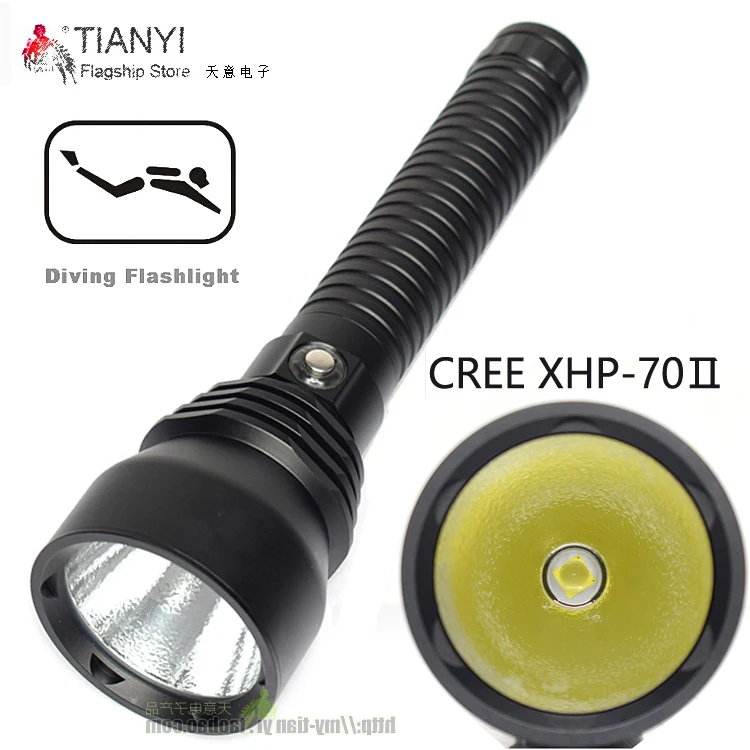 Diving Flashlight Torch Stepless dimming LED Diving torch Underwater Waterproof 100m CREE XHP70 LED SCUBA Torch For 2*26650
Diving Flashlight Torch Stepless dimming LED Diving torch Underwater Waterproof 100m CREE XHP70 LED SCUBA Torch For 2*26650