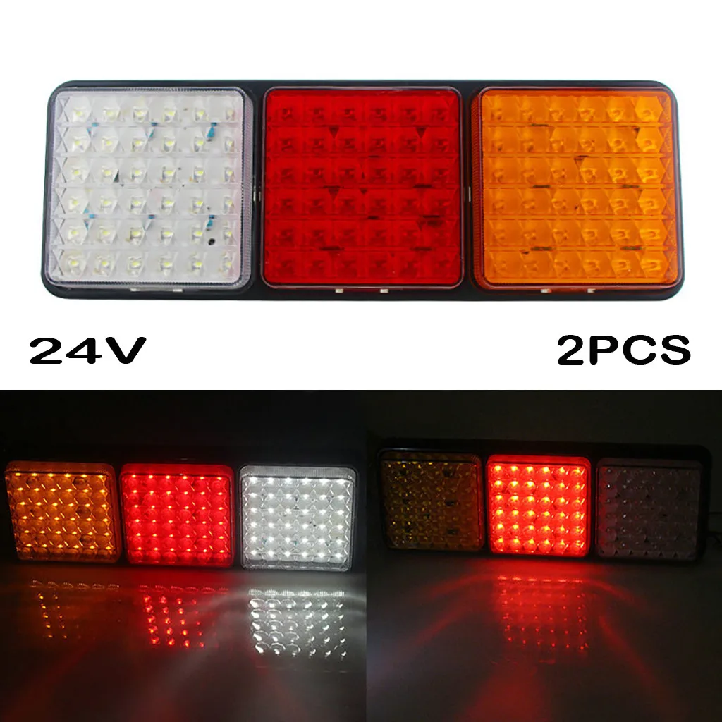 Rectangular Tail Light 2X 24V 108 LED Tail Light Truck Trailer Rear Indicator Stop Reverse Signal Lamp For Campers Buses Vans 
Rectangular Tail Light 2X 24V 108 LED Tail Light Truck Trailer Rear Indicator Stop Reverse Signal Lamp For Campers Buses Vans