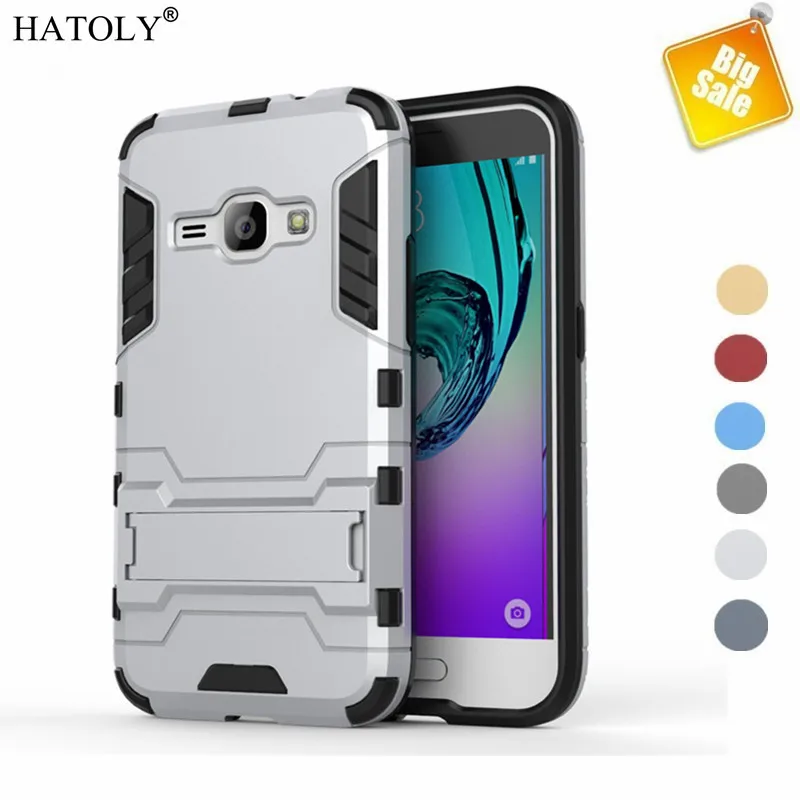 For Cover Samsung Galaxy J1 2016 Case Shockproof Armor Hard Anti-fall Stand Phone Bumper J120 < |