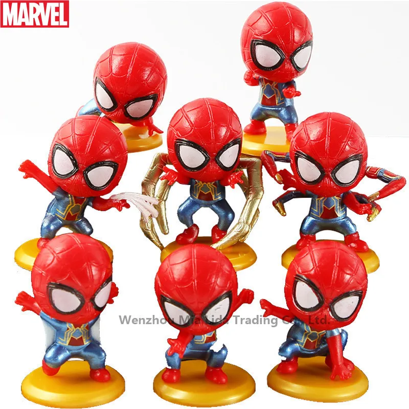 Hasbro Marvel 8pcs/set Spiderman Q version dolls hand model cake decoration ornaments children toy dolls garbage kit
Hasbro Marvel 8pcs/set Spiderman Q version dolls hand model cake decoration ornaments children toy dolls garbage kit