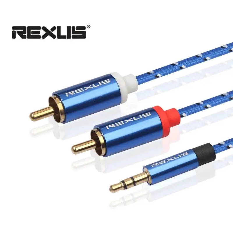 REXUS RCA Audio Cable 3.5mm Jack Male To 2RCA Male 2 RCA Aux Audio Braided Splitter Cable Wire For Phone Tablet Laptop Headphone
REXUS RCA Audio Cable 3.5mm Jack Male To 2RCA Male 2 RCA Aux Audio Braided Splitter Cable Wire For Phone Tablet Laptop Headphone