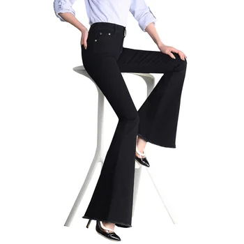 Kcae Fashion Women's Jeans High Waist Jeans Blue And Black Comfortable Flares Pants Free Shipping
Kcae Fashion Women's Jeans High Waist Jeans Blue And Black Comfortable Flares Pants Free Shipping