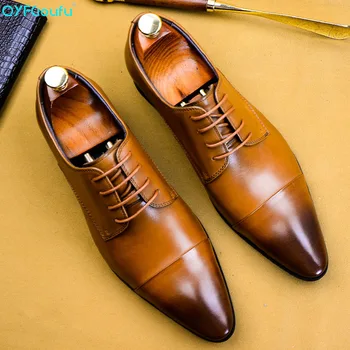 QYFCIOUFU Fashion Men Dress Shoes Formal Business Work Genuine Leather Pointed Toe For Man Luxury Designer Oxford Flats US 11.5
QYFCIOUFU Fashion Men Dress Shoes Formal Business Work Genuine Leather Pointed Toe For Man Luxury Designer Oxford Flats US 11.5
